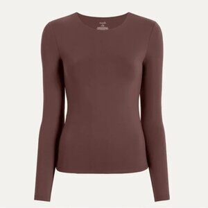 Nuuds Seamless long Sleeve Tee in Coffee